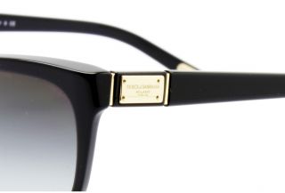Dolce Gabbana D G New Authentic Sunglasses DG 4123 501 8g Black Grey