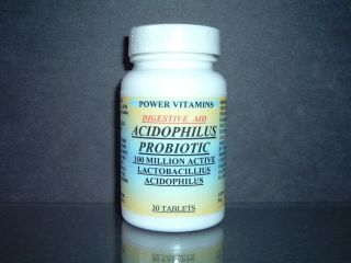  500mg, Lactobacillius acidophilus,digestive,stomach aid ~30 tablets