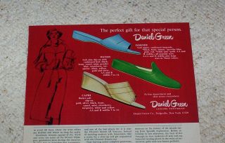  Daniel Green Slippers Shoes Dolgeville New York Vintage Advert