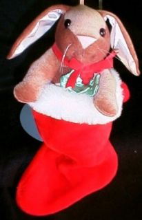 Velveteen Rabbit 14 Plush Christmas Stocking 1980s CX