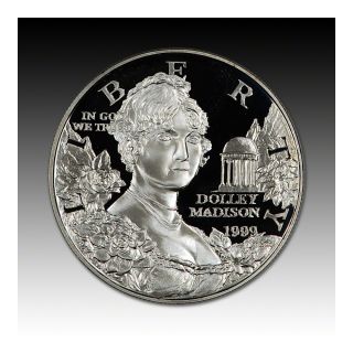 1999 P US Dolley Madison Commemorative Proof Silver Dollar