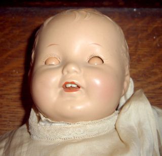 16 Baby Doll Open Close Eyes Chin Dimple 1930s 3SLIPS