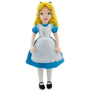 Disney Alice In Wonderland 20 Plush Doll Toy Satin Dress New