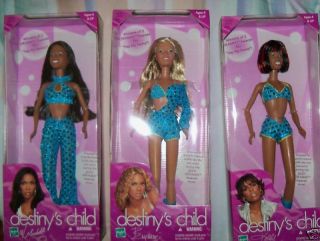 Destinys Child dolls lot 3 grammy outfit Beyonce NIB Kelly Michelle