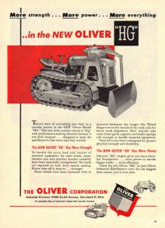 1950 Oliver Corp ad new Oliver HG Crawler Tractor