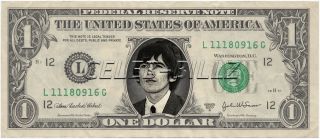 George Harrison The Beatles Dollar Bill Real USD$ Celebrity Novelty
