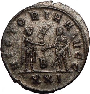 Maximian Diocletian 285AD Authentic Silvered Ancient Roman Coin RARE
