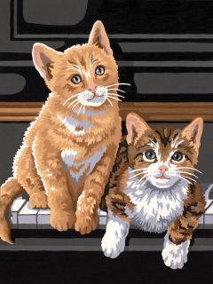 New DIMENSIONS Paintworks Paint by Number Kit 9 x 12 Keyboard Kittens