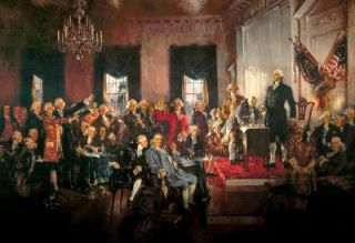 Howard Chandler Christy Signing of Constitution Poster