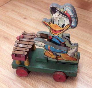 Vintage Fisher Price Donald Duck Xylophone © 1946
