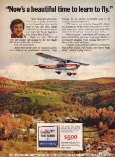 Don Meredith Vintage Orig Mag Ad NFL Dallas Cowboys Cessna Pilot