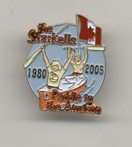 Paddle to the  Don Starkell 25th Anniversary canoe pin boat