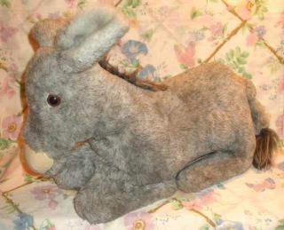  COUNTRY CRITTERS PLUSH FULL BODY GRAY DONKEY PUPPET REALISTIC MINT
