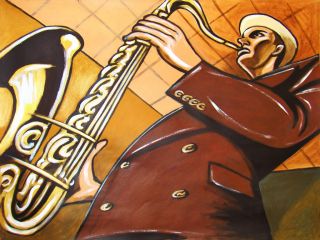 td dexter gordon blowin this is a signed original painting from my