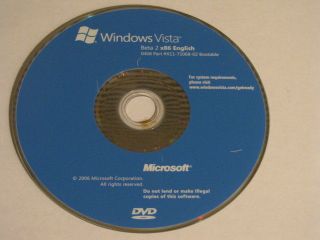 Microsoft Windows Vista Operating System Disk