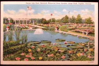 Doran Lily Pool Reinisch Rose Garden Gage Park Topeka Kansas KS Linen