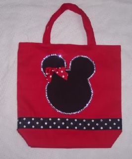 BLINGED *MINNIE* TOTEBAG great for carrying your Disney loot