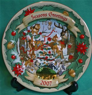 DISNEY BAMBI 2007 CHRISTMAS THROUGH THE YEARS COLLECTORS PLATE
