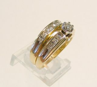 Mint 14k Gold 50cttw Diamond Keepsake Wedding Ring Set