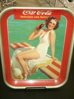 1939 Original Coca Cola Serving Tray Girl on Diving Board