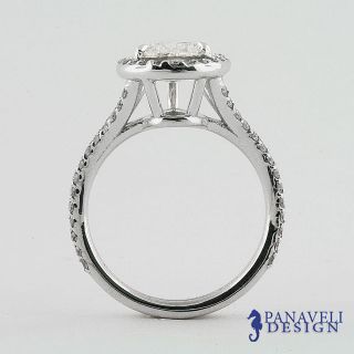 80 Ct Pear Shape Diamond Engagement Ring Platinum