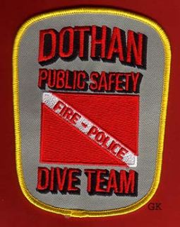 dothan alabama fire police dive team patch unused 4 3 4 top to bottom
