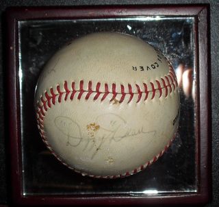 Dizzy Dean Ted Williams Dual Autographed HOF Baseball JSA LOA Red Sox