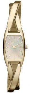 DKNY NY8680 Essentials Crossover Gold Bangle Ladies Watch NWT