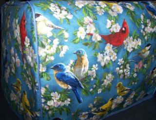 Song Birds Quilted Fabric Cover for 4 Slice Toaster