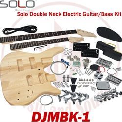 Solo DIY Double Neck Electric Guitar and Bas Guitar Combo Kit DJMBK 1