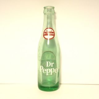 DR PEPPER OLD VINTAGE ACL SODA 6 1 2 OZ OUNCE 10 2 4 BOTTLE GREEN