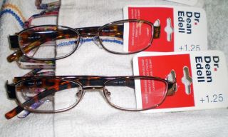 DR Dean Edell Ladies Readers   1 25 Reading Glasses 2 Pairs Fashion