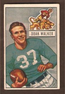  1951 Bowman 25 Doak Walker Lions Crease