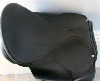 A1 Draft Dressage English Saddle 18 Black Leather Wide Free Bridle