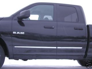 Dodge RAM Quad Cab Lower Chrome Accent Body Side Mouldings Trim 2009