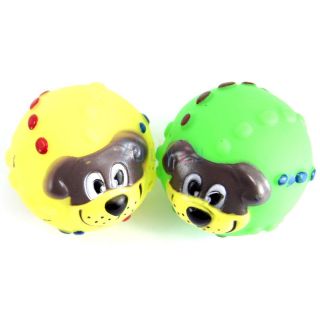 Lovely Pet Dog Play Chew Funny Squeaky Squeak Toy Small Ball