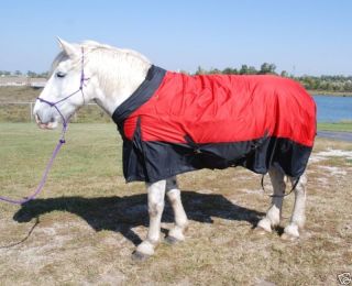 ULTIMATE100 Draft Horse Waterproof Turnout Blanket Red