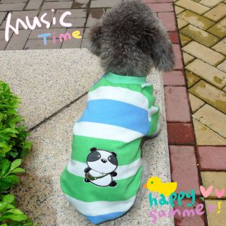 New Pet Dog Cat Green schoolbag panda dog Shirt Clothes Apparel Pet