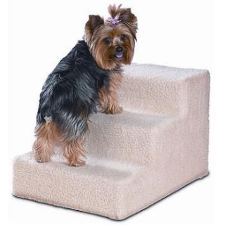  FLEECE COVERED DOG STAIRS STEPS UP TO 70 POUNDS FOR OLDER SMALL DOGS