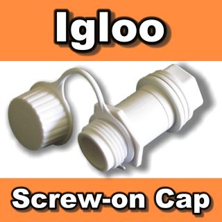 New 1 Igloo Cooler Threaded Drain Plug Screw on Cap Replacement