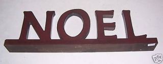 Amish Made Wooden Letter Plaque Noel New Cherry Wood