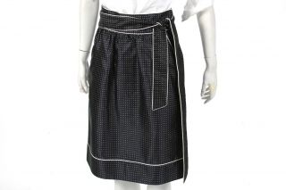 New Dolce Gabbana Womens Polka Dot Silk Skirt Blue White US Size 4