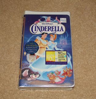 New SEALED VHS Walt Disneys Masterpiece Cinderella