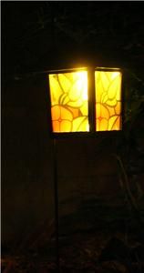 PK Outdoor Garden Hanging Cane Solar Landscape Light 5 Amber LEDs