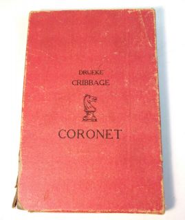 1951 Drueke Cribbage Game Coronet in Box Vintage