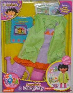 DORA THE EXPLORER DRESS UP & STYLE DOLL CLOTHES RAINY DAY OUTFIT