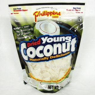 Philippine Dried Young Coconut Chips Sweet Preserved Fruit Natures