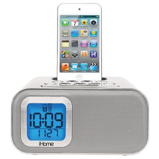 ihome dual alarm clock for ipod silver