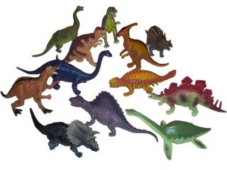 Lot of 12 New Dinosaur Action Figures Jurassic Park Play Toy