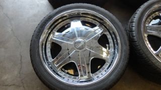 Dub Trump 24 Chrome Spinners Wheels Rims GM 6 Lug Escalade Chevy